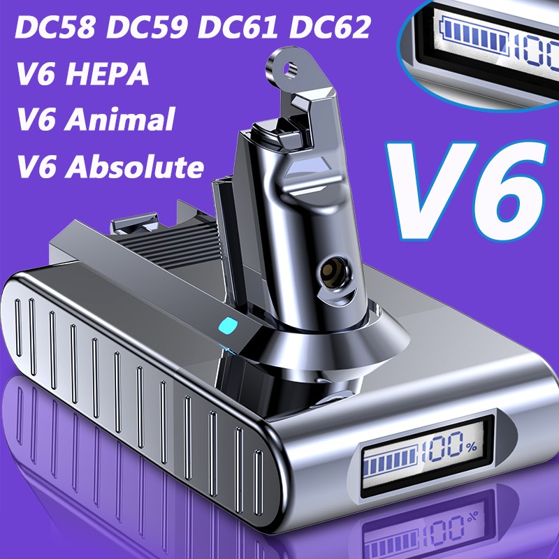 For Dyson V6 Battery V6 Trigger Extra SV04 DC58 DC59 DC61 Animal 9.5Ah Battery