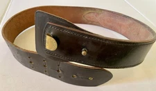 Vintage JAY-PEE SERVICE DUTY BELT Black Police Security Leather 32-34” NO Buckle