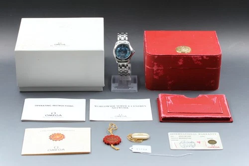Box Papers [Mint] OMEGA Seamaster 2501.81 1120 Blue Wave Automatic Men's Watch