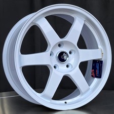 18 Full White Wheels 18x8 38mm 5x114.3 Te 37 Sl Jdm Style Honda Acura Toyota 