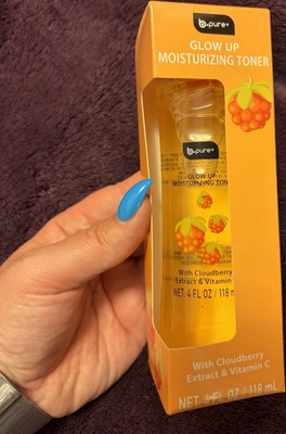 b.pure Glow Up Moisturizing Toner, Cloudberry + Vitamin C, 4 fl oz / 118 mL