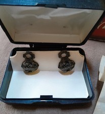 Vintage India Elephant Bell Cufflinks In Box