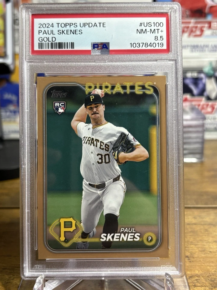 Pittsburgh Pirates Fan Gift 2024 Topps Paul Skenes Gold /2024 PSA & 79 WS Ticket - Image 2 of 4