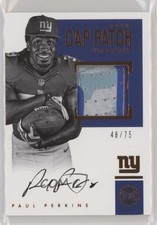 2016 Panini Encased Rookie Cap 48/75 Paul Perkins #RCPA-PP Patch Auto 0f8