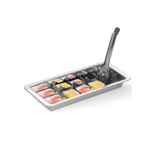 Professional Ice Cube Trays Stainless Steel - 18-Slot Heavy Duty Metal Icecub...