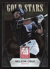 2015 Panini Elite Nelson Cruz Gold Stars #9 Card