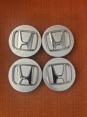 Set Of 4 Silver Wheel Rim Center Hub Caps Chrome 69MM / 2.75inche Fit For Honda