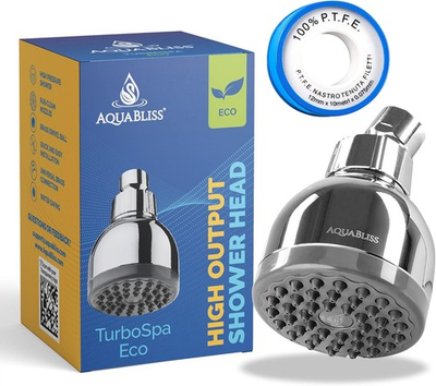 #ad TurboSpa ECO 3 Inch High Pressure Shower Head w Flow Restrictor Melts Stress int $29.72