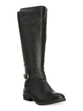 STYLE & COMPANY Womens Black Round Toe Stacked Heel Zip-Up Boots 6 M