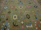 Turkish Oushak Rug,Modern Multicolored Area Rug,Handmade Bohemian Rug 9.2x12 Ft — photo 8