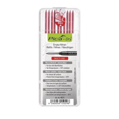 Pica Minenset -Dry 10x rot feucht abwischbar 10 Minen/Set Pica-Marker 4031 Pica