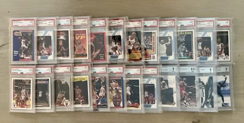 MICHAEL JORDAN (24) GRADED BASKETBALL CARD - PSA 9'S, GET ALL 24! NBA GOAT