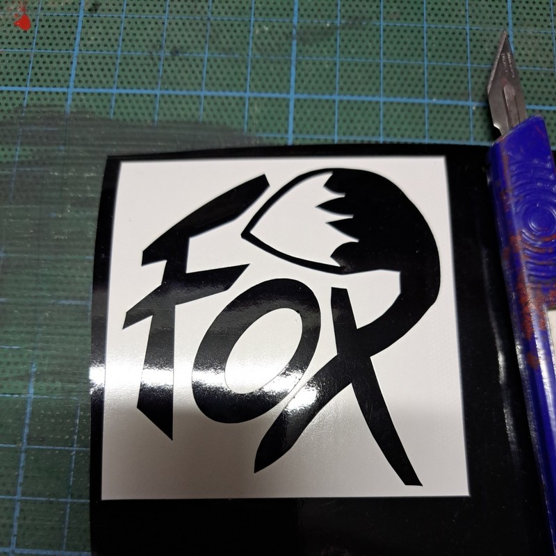 FOX BMX MTB STICKER IN BLACK vintage style.
