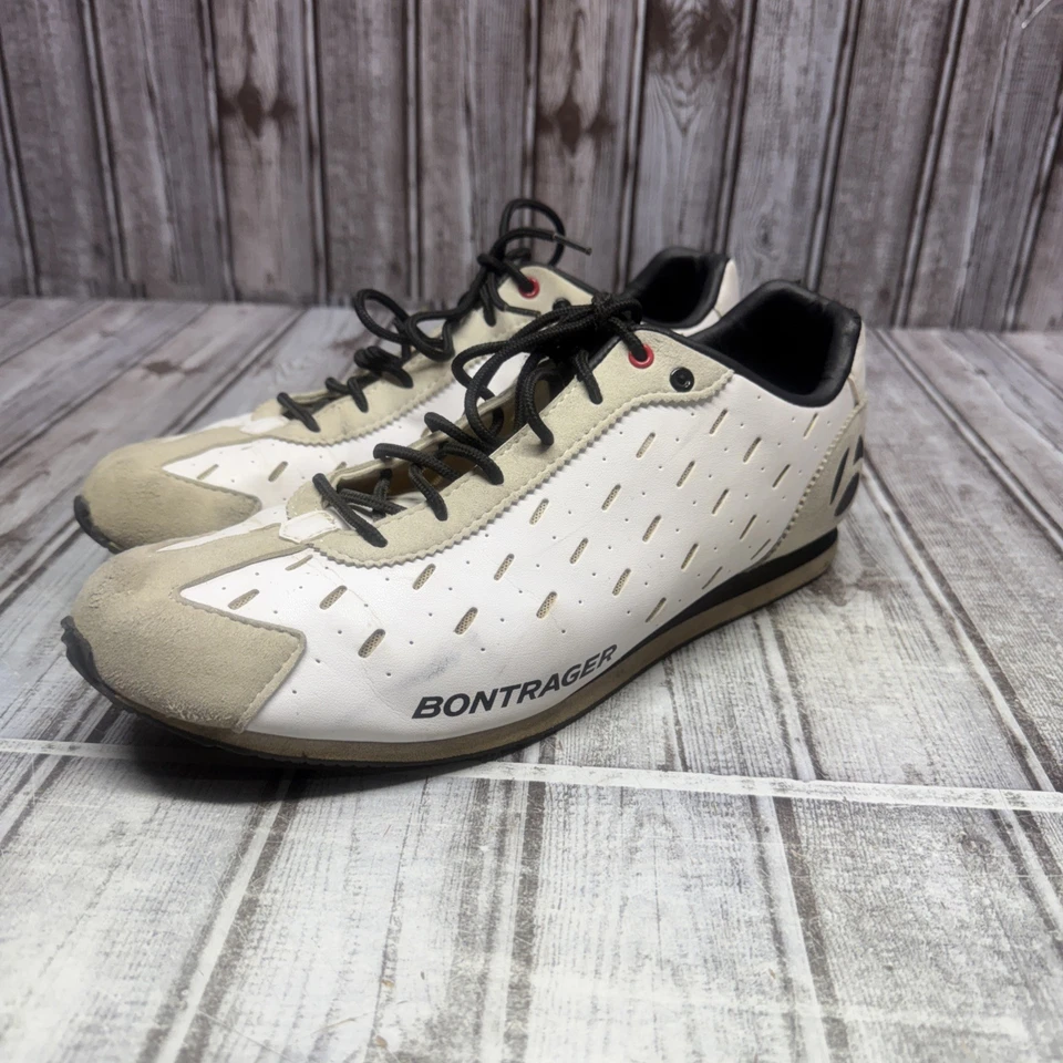 Bontrager Podio Casual Ciclismo Zapatos 43 Euro 10 EE. UU. Blanco Tostado Negro Cordones Foto 3 de 4