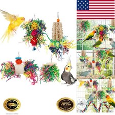 Interactive Shredding Bird Toys for Budgies  Parrotlets - 100 Safe Materials