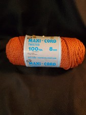 Maxi Cord Twisted Polypropylene 8mm 100 Yards Burnt Orange Macrame Crafts