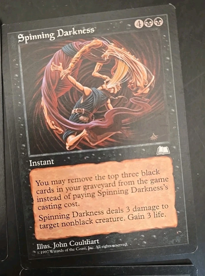 Spinning Darkness Weatherlight MTG Regular Lightly Played (4 Cards) #1 - Image 4 of 4