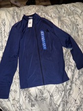 Adidas Men's Full Zip Tricot Track Jacket Dark Blue Size L for