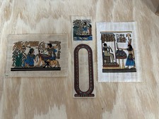 Papyrus Egyptian Hand Painted Art Ancient Pharaohs Hieroglyphics