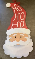 Santa Hanging Decor, Santa HO HO HO 16” x 8” NWOT