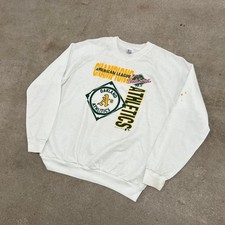 Vintage 80s sports baseball Oakland athletics World Series champs sweatshirt XL