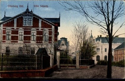 Ak Bohumín Oderberg Region Mährisch Schlesien, Bahnhof, Villa Schmitz - 4669865