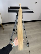 Light Blond Straight Human Hair Extensions bu...