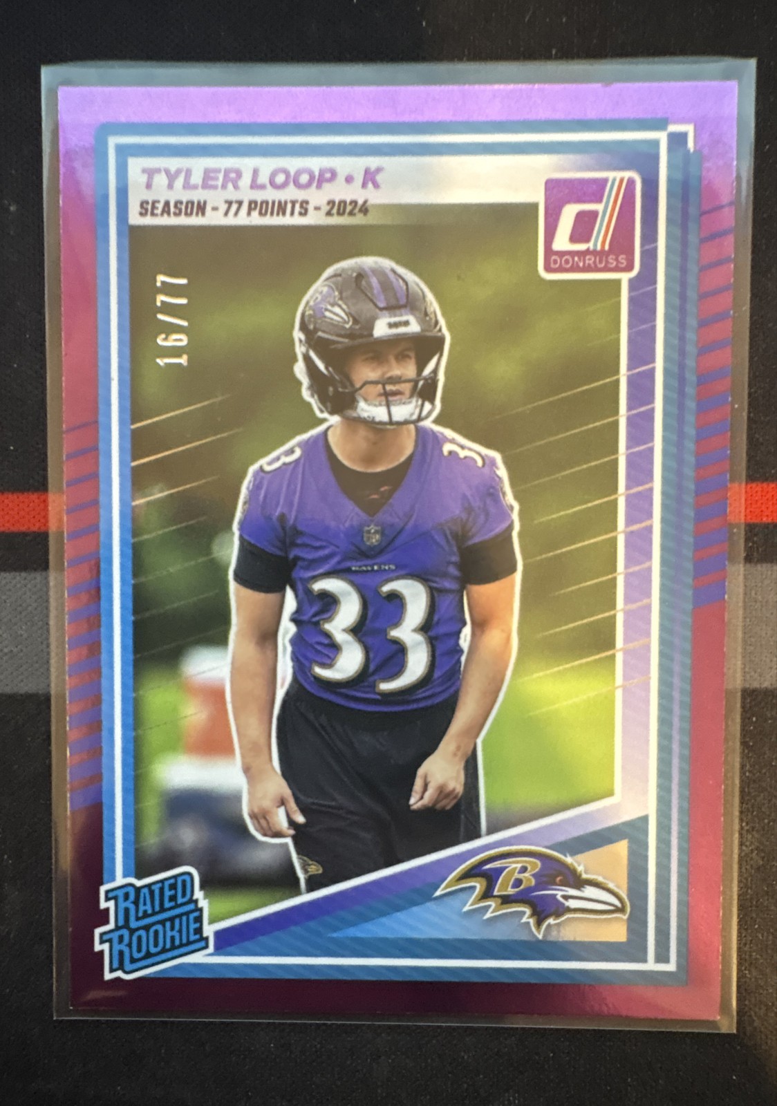 2025 Panini Donruss - Rated Rookie Tyler Loop #382 Season Stat Line /77 (RC)