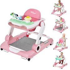 Baby Walker with Wheels, 5 in 1 Walker for Baby Boy Girl 6-12 Months with Bou...