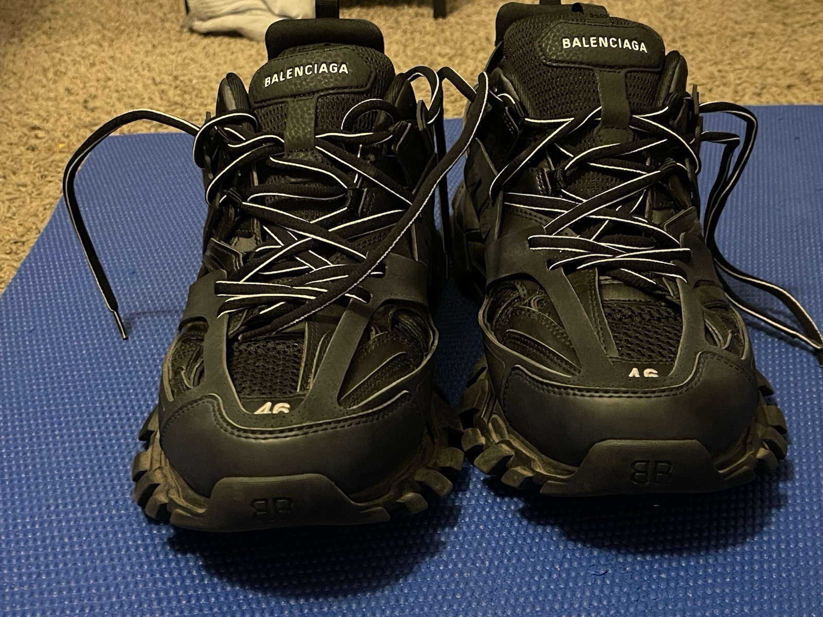Balenciaga Track Runners, All Black Brand New. With Box laces, and Bag. thumbnail 2