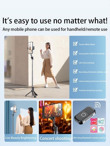 Wireless Remote Control Portable Mobile Phone Selfie Stick Tripod, Aluminum A... - Picture 7 of 7