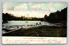 PA, New Castle, Lake Front, Cascade Park, Vintage Postcard