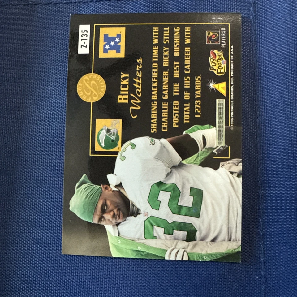 1996 Pinnacle Zenith - Proof Positive Ricky Watters #Z-135 Artist's Proof - Image 4 of 4