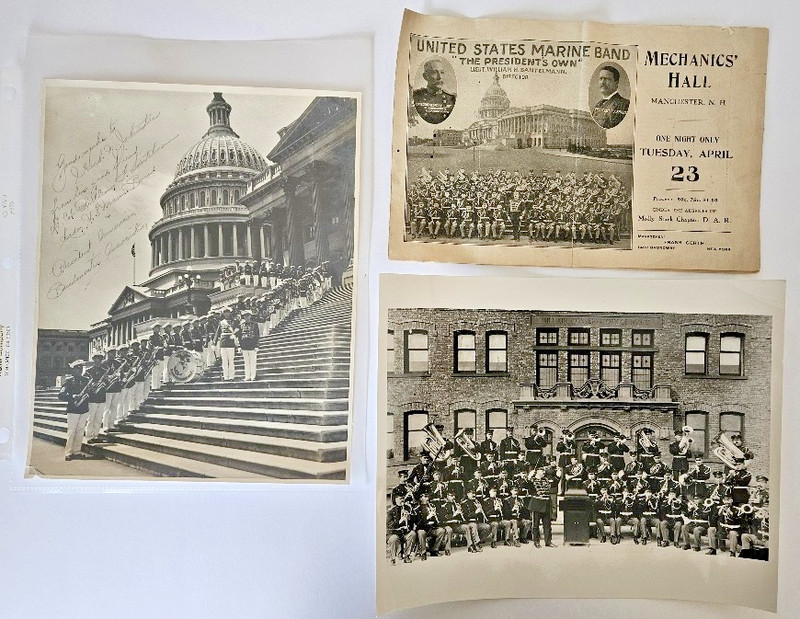 The PRESIDENTS OWN - U. S. MARINE BAND - WILLIAM SANTELMANN signed photo