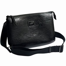 DKNY Black Shoulder Bag with Adjustable Strap, Zip Closure, Logo Accent