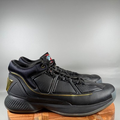Adidas D Rose 10 Black Gold Scarlet Basketball Shoes EH2110 Mens Size 15