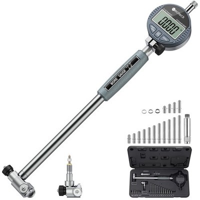 Digital Bore Gauge Set w/ 15 Anvils Measuring Depth Dial Gauge & ABS Storage box