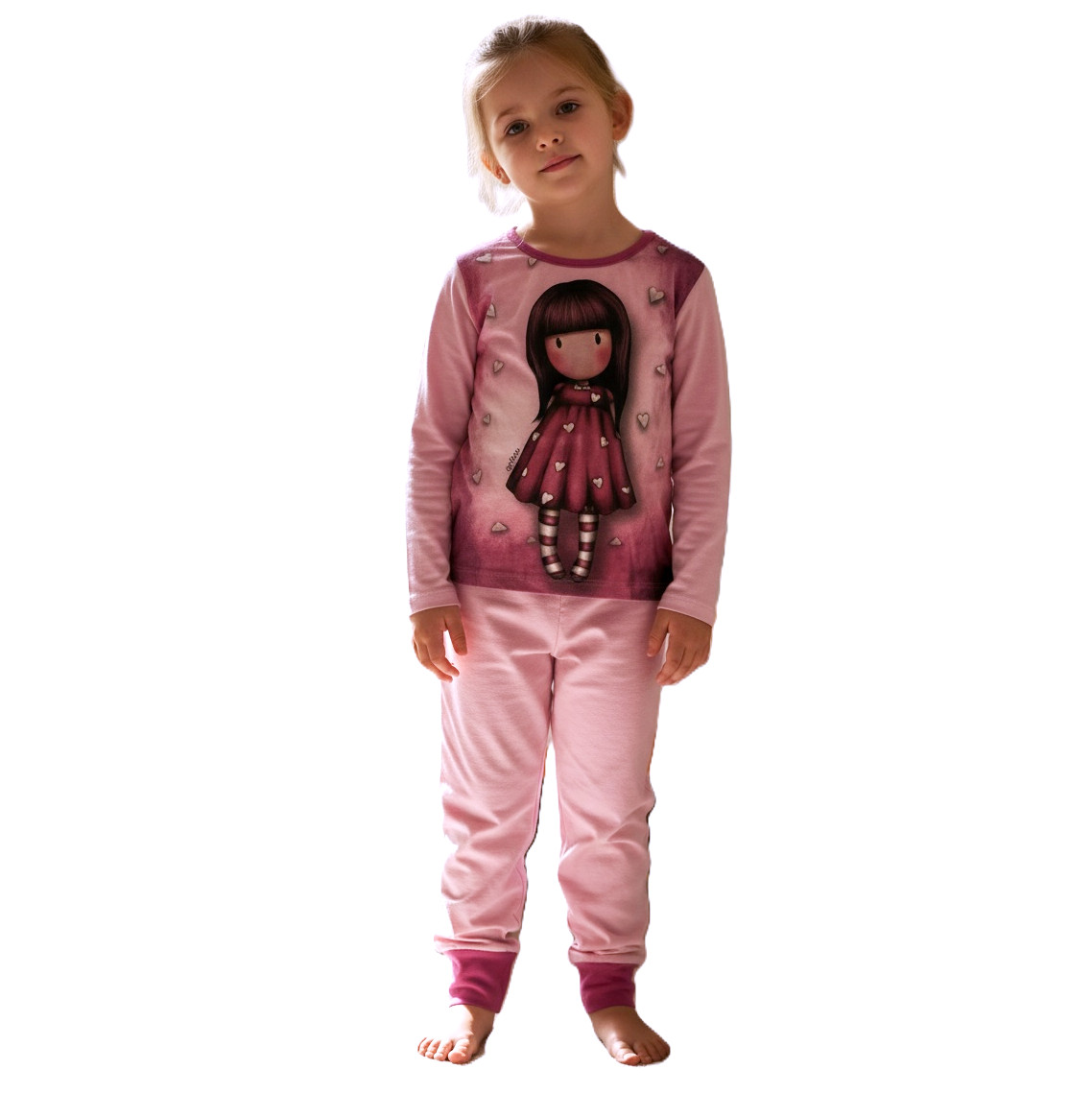 Santoro Pijama De Manga Larga Niña 4-6 Años Gorjuss En Algodón Rosa