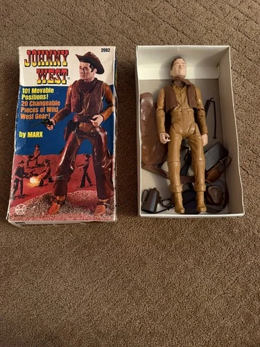 Marx Johnny West Cowboy Action Figure with Accessories Vintage  READ*