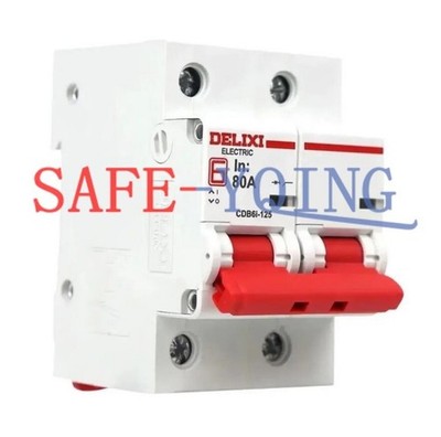 1PCS NEW Delixi CDB6i-125 2P 80A Air Switch Small Circuit Breaker Type C *vm