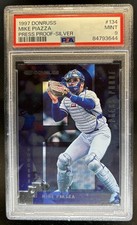 1997 Donruss Mike Piazza Press Proofs Silver #134 Dodgers PSA 9
