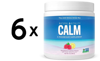6 x Natural Vitality Natural Calm, Raspberry Lemon - 226g (88,49 EUR/kg)