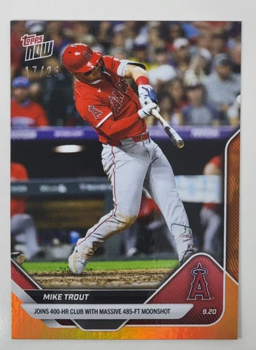 Mike Trout - 2025 MLB Topps NOW - Card 742 - Orange Foil /25
