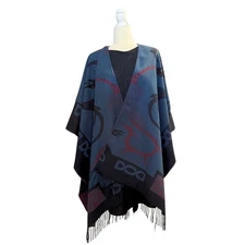 Jimmy Hourihan Fringed Celtic Shawl- Blue