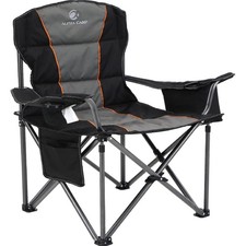 Heavy Duty Oversized Camping Chair 500LBS Support Foldable With Cooler Bag