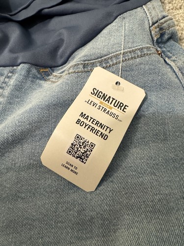Levi Strauss Signature Gold Women’s Maternity Boyfriend pull-on Jeans Small S - Picture 6 of 13