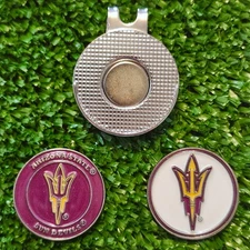 Arizona State Sun Devils Golf Ball Marker with Magnetic Hat Clip New