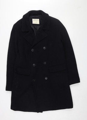 Stradivarius Damen Black Pea Mantel M Zweireiher