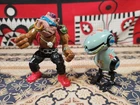 VTG 80s TMNT Figures WACKY WALKIN MOUSER (c) 1989 & BEBOP (c) 1988 Foot Clan ~VG