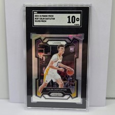 Colin Castleton 2023-24 Panini Prizm #287 Silver Prizm SGC 10